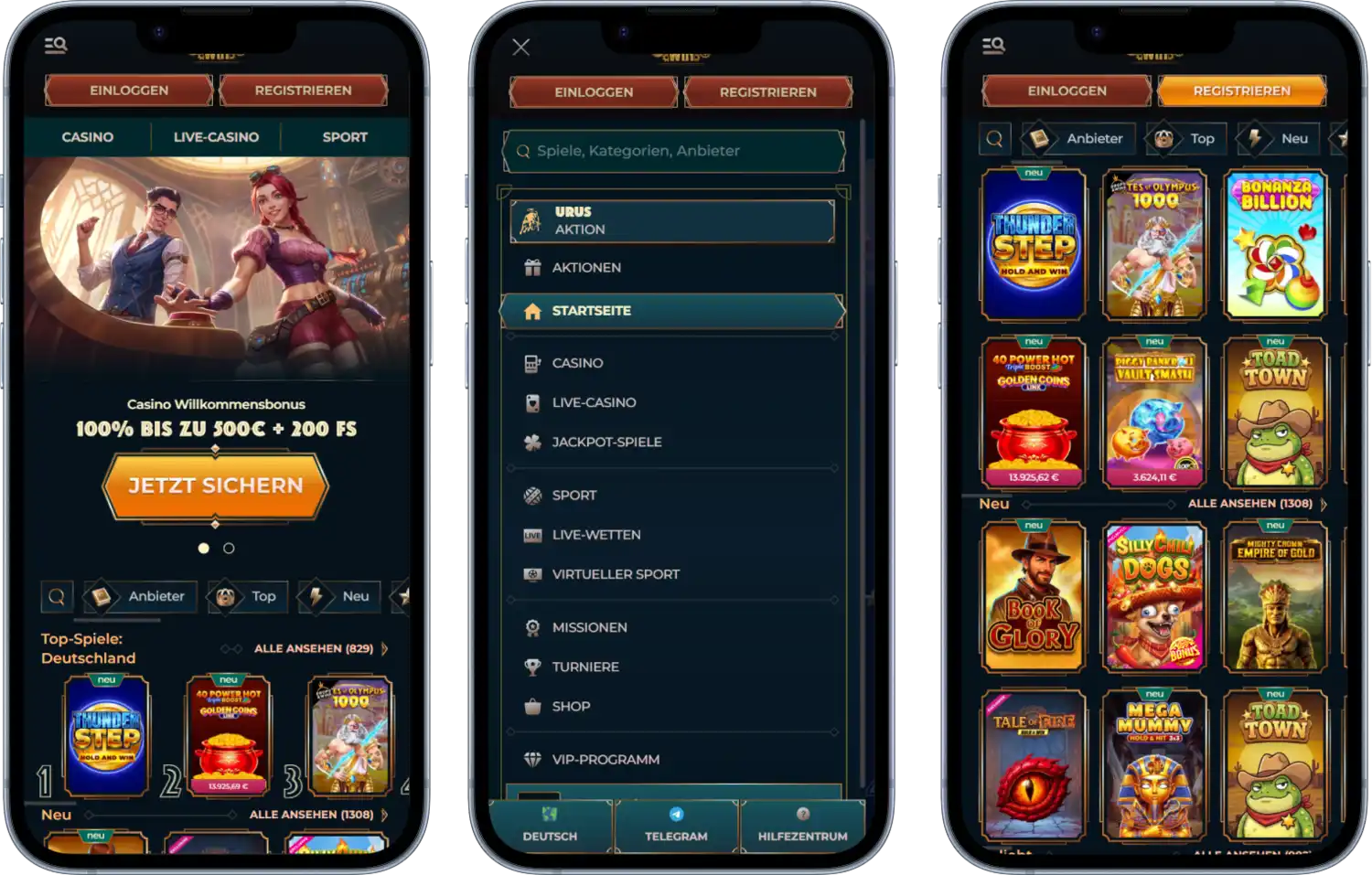 MonsterWin auf dem Handy